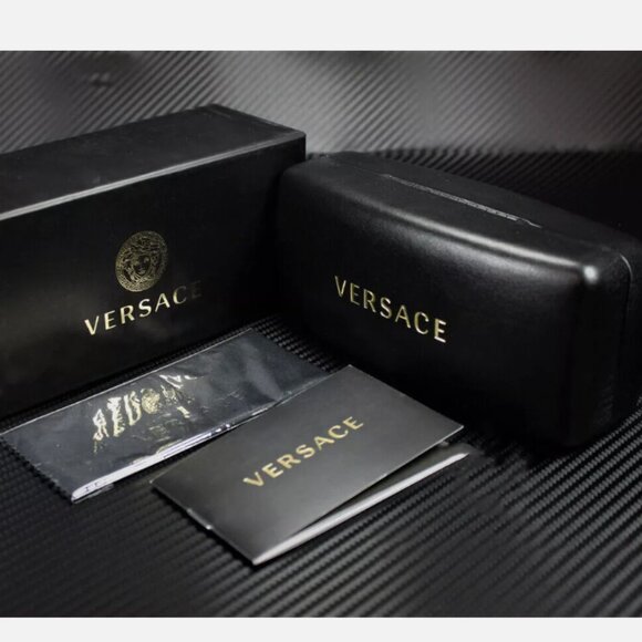 Versace Blue Havana Men's 55mm Glasses - Picture 5 of 5